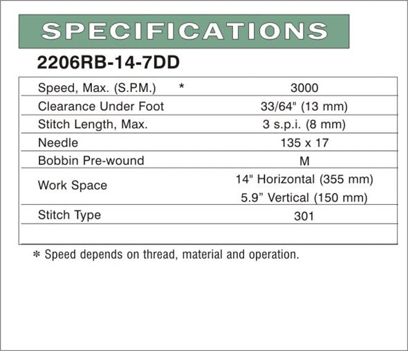 Consew 2206RB-14-7DD